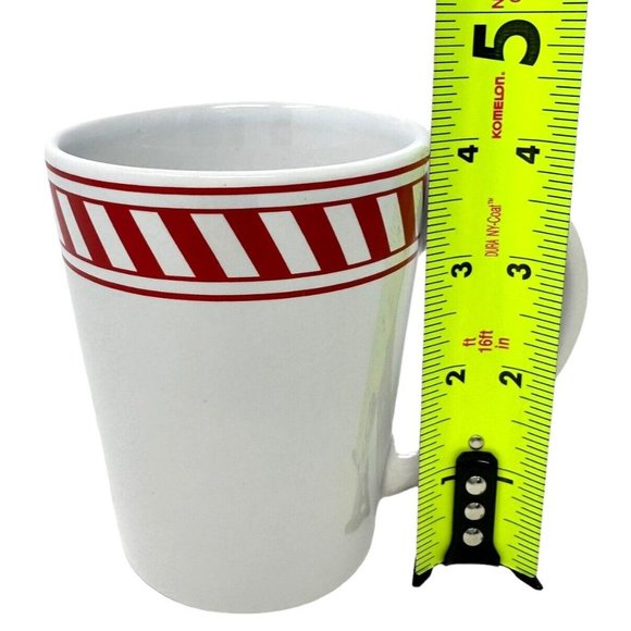 DesignPac Gifts LLC Coffee Mug Cup Red And White Stripe Design 10oz 4 Inch Tall - Picture 8 of 10